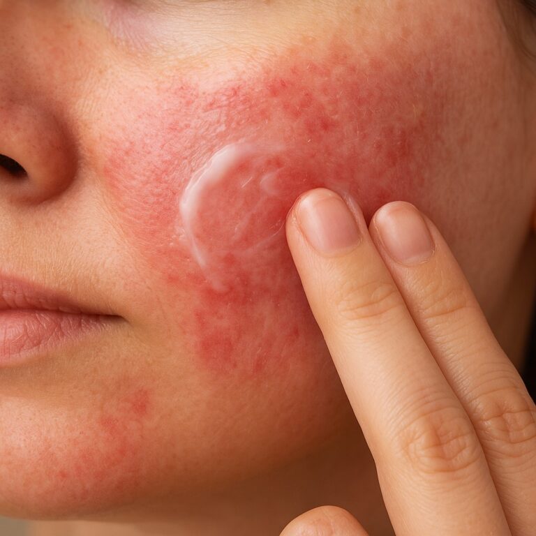 rosacea haut mit gel